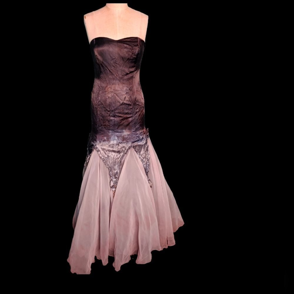 Stunning Hand-Dyed Dark Mermaid, Vampire, Corpse Bride, Dracula's Mistress Dress